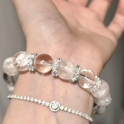 White Crystal Snow Phantom Crystal Bracelet