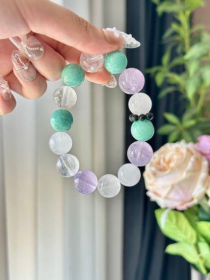 Green - Field & Purple - Dream Crystal Bracelet