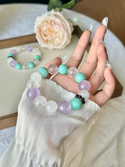 Green - Field & Purple - Dream Crystal Bracelet