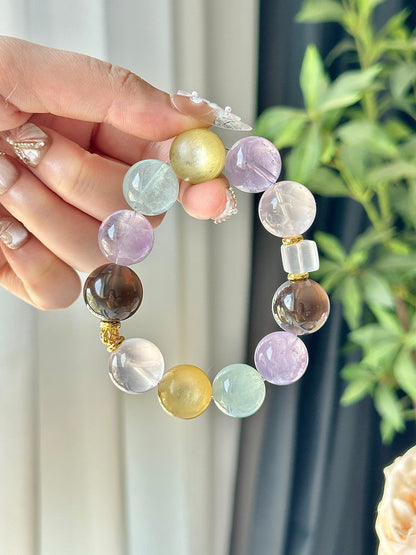 Golden Grape Smoky Crystal Bracelet