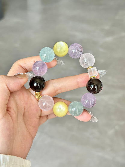 Golden Grape Smoky Crystal Bracelet