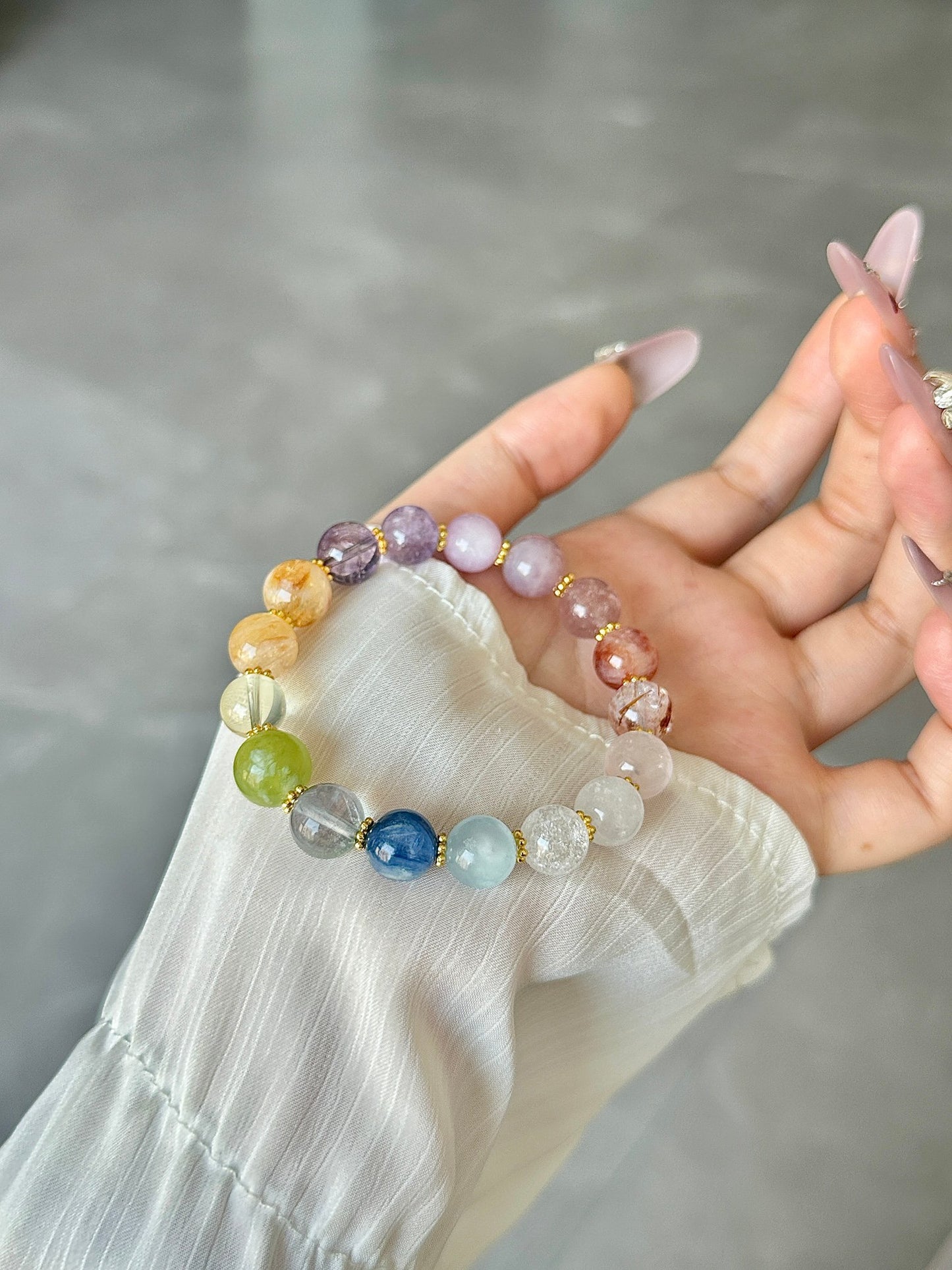 7 - Chakra Rainbow Crystal Bracelet