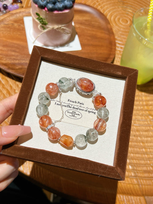 Wood-Fire Crystal Bracelet