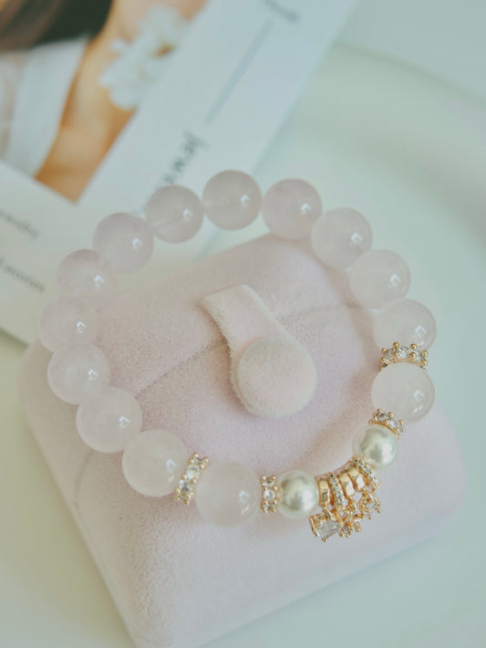Rose Quartz Blossom Bracelet